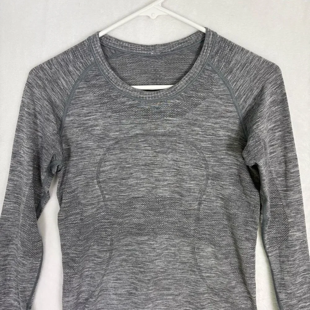 Lululemon Women's Grey Swiftly Tech Long Sleeve‎ Workout Top Size 6